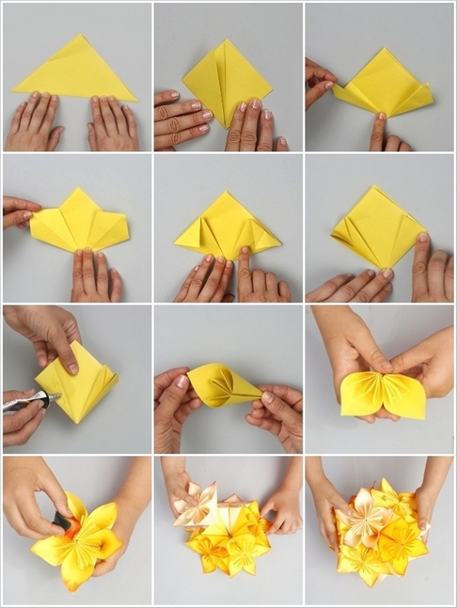 Kusudama How to Make Kirigami 5 Petals Flower|| Paper