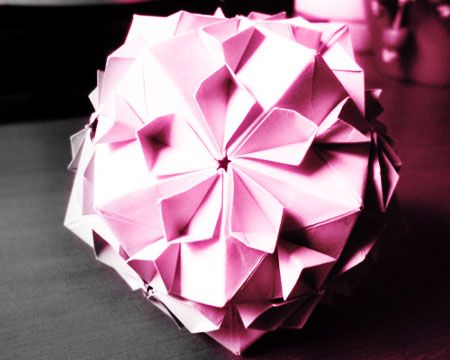 Easy Origami Kusudama Cherry Blossom Flower Folding