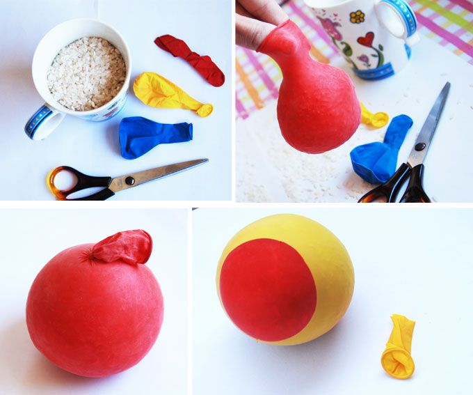 Make stress balls out of balloons and either rice flour